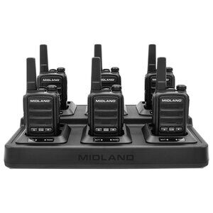 Midland BR10 Heavy-Duty Business Walkie Talkies 2-Watt Long Range Two-Way Radios